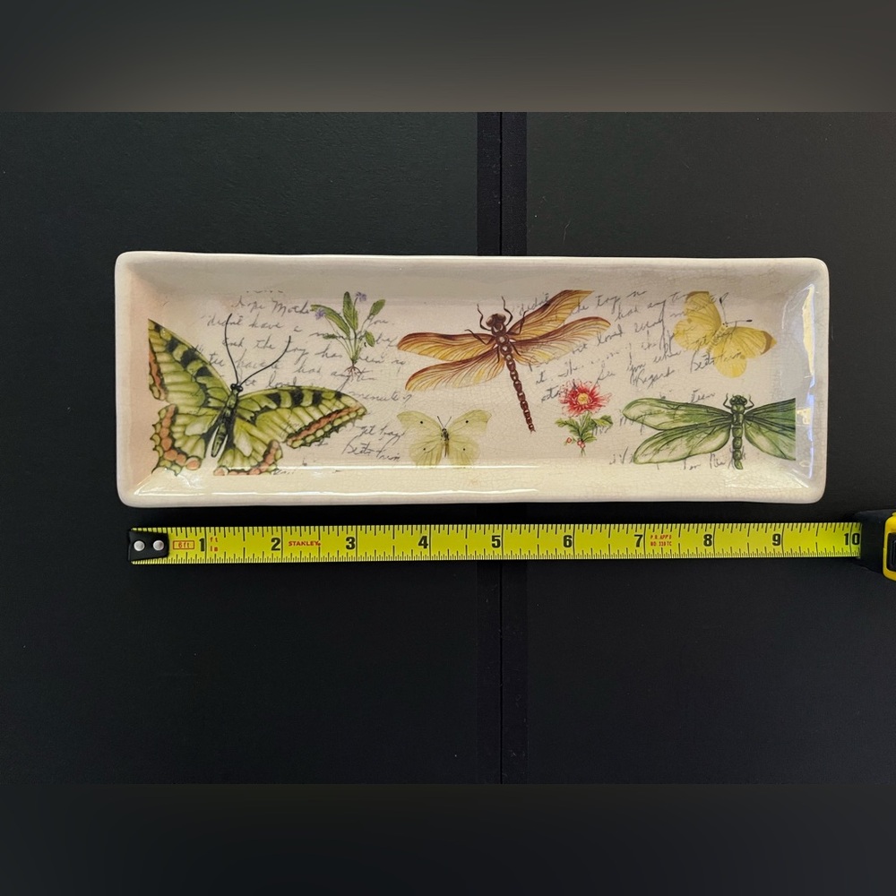 Butterfly and Dragonfly Rectangular Tray